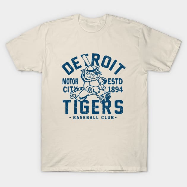 Detroit Tigers Retro 1 by Buck Tee Originals T-Shirt by Buck Tee